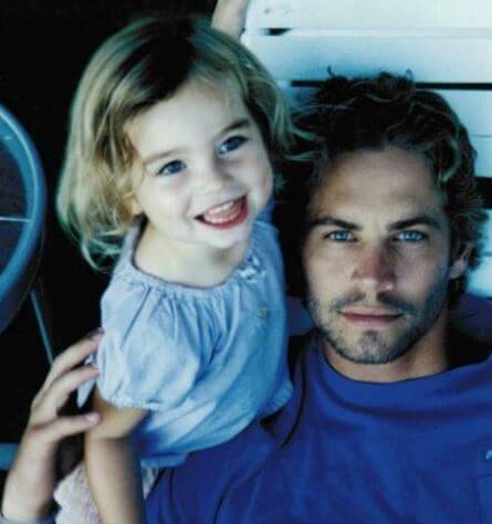 Cheryl Crabtree Walker granddaughter Meadow Rain Walker and son Paul Walker.